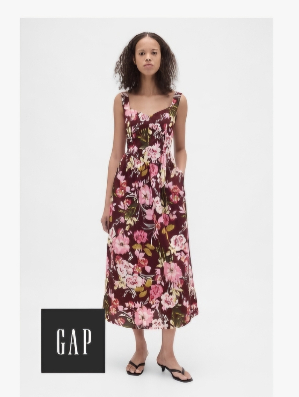 GAP Seamed Drop-waist Maxi Dress